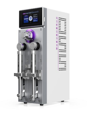 Bomba de infusi&oacute;n de flujo constante de jeringa doble | Bomba dosificadora sin impulsos de alta precisi&oacute;n para dosificaci&oacute;n de productos qu&iacute;micos de laboratorio de l&iacute;quidos de part&iacute;culas viscosas
